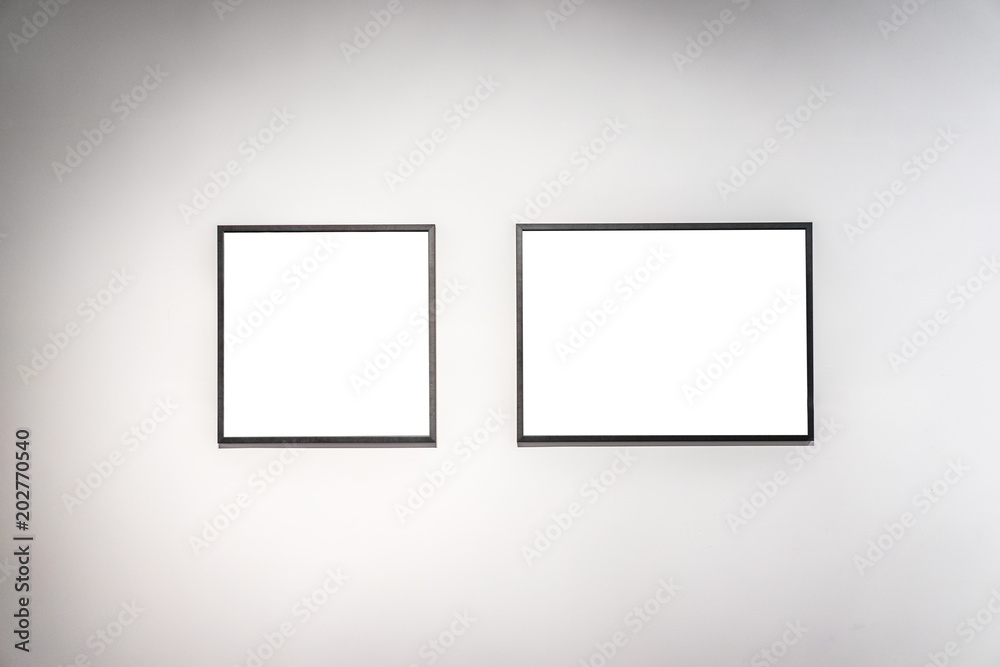 blank frame in gallery