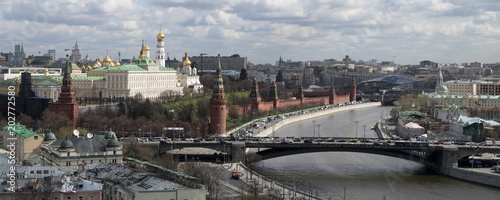 Панорама Московского кремля с Храма Христа Спасителя.