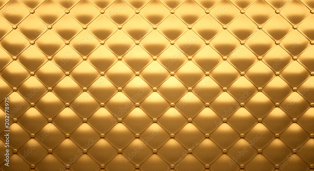 Goldene Lederwand-Textur Goldene Lederwand-Textur