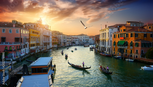 Venice at the sunset