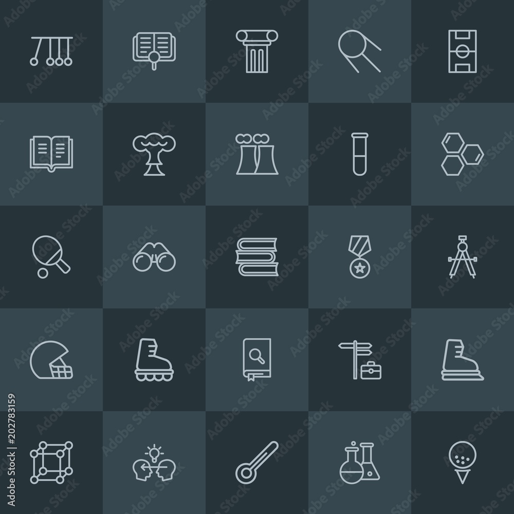 Modern Simple Set of science, sports, education Vector outline Icons. Contains such Icons as view, history, mentor, chemistry, skating and more on dark background. Fully Editable. Pixel Perfect. Modern Simple Set of science, sports, education Vector outline Icons. Contains such Icons as view, history, mentor, chemistry, skating and more on dark background. Fully Editable. Pixel Perfect.