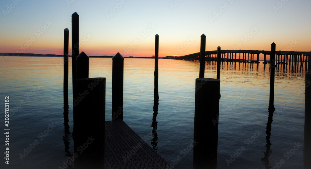 Sunset on the pier 