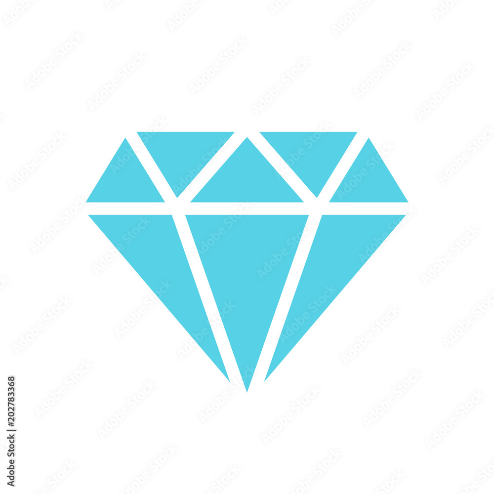 Diamond jewel gem vector icon in flat style. Diamond gemstone illustration on white isolated background. Jewelry brilliant concept. Diamond jewel gem vector icon in flat style. Diamond gemstone illustration on white isolated background. Jewelry brilliant concept.