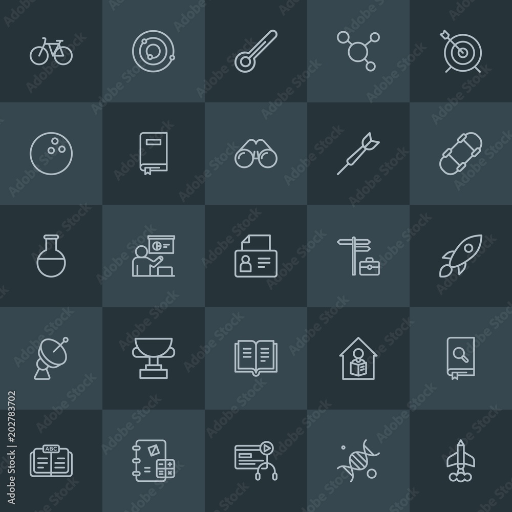 Modern Simple Set of science, sports, education Vector outline Icons. Contains such Icons as dna, travel, scale, tutor, air, learning and more on dark background. Fully Editable. Pixel Perfect. Modern Simple Set of science, sports, education Vector outline Icons. Contains such Icons as dna, travel, scale, tutor, air, learning and more on dark background. Fully Editable. Pixel Perfect.