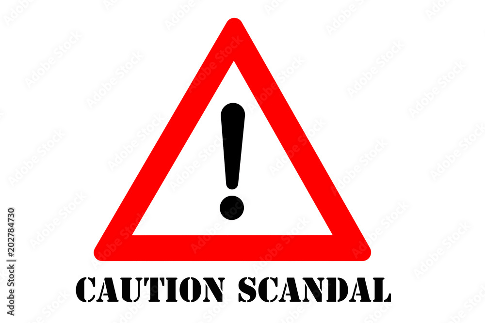Obraz na plátně Scandal waning triangle
