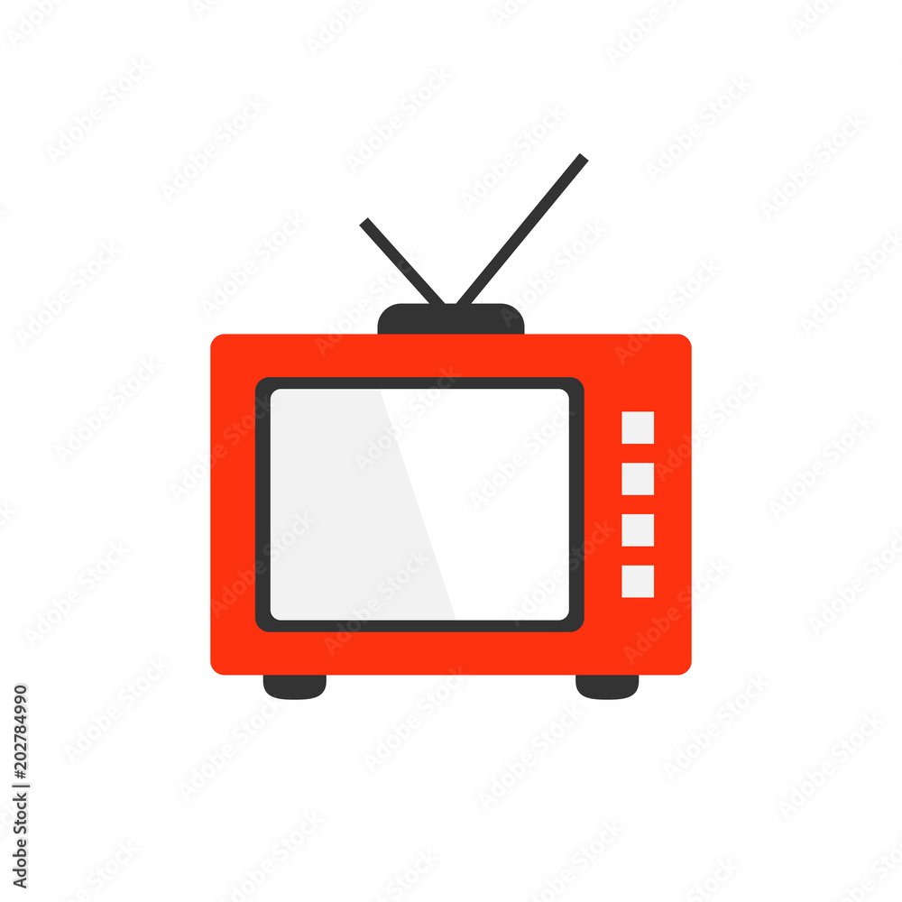 Retro tv screen vector icon in flat style. Old television illustration on white isolated background. Tv display business concept. Retro tv screen vector icon in flat style. Old television illustration on white isolated background. Tv display business concept.