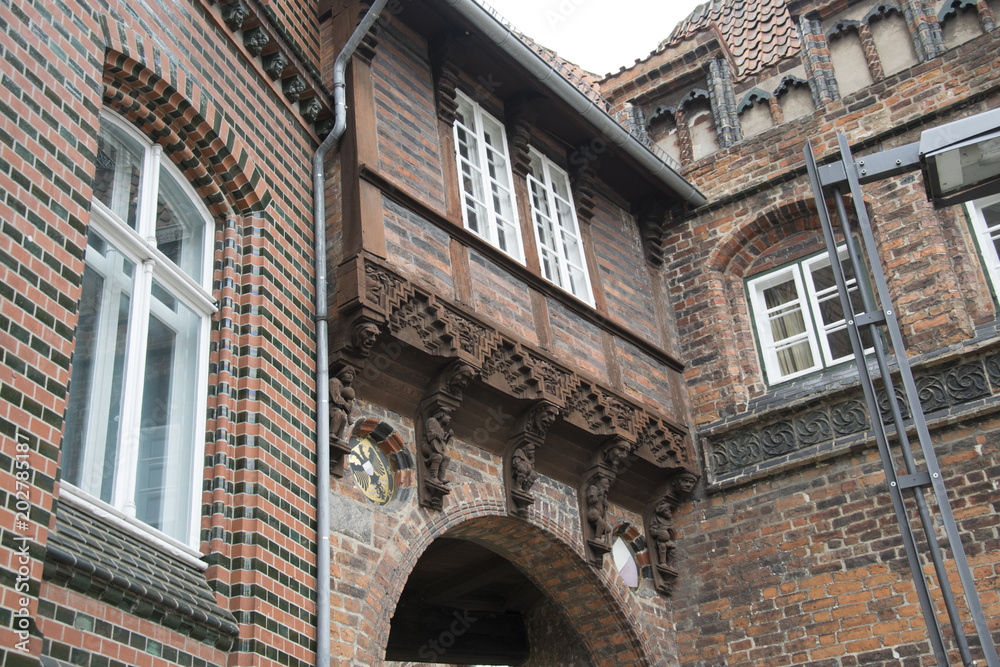Detailed shots in the city of Luebeck on the Baltic Sea