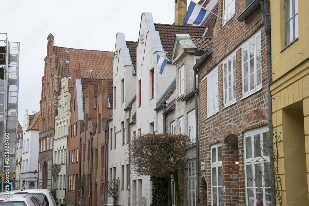 Detailed shots in the city of Luebeck on the Baltic Sea