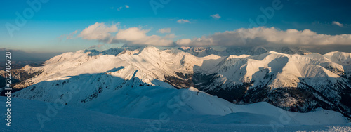 Winter mountain landscape, Tatra mountains, sunny day © tomeyk