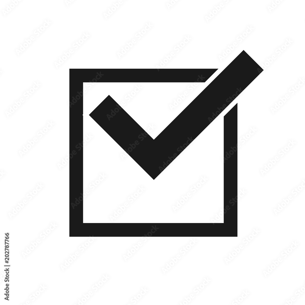 Check mark icon. Check icon vector. Check list button icon Check mark icon. Check icon vector. Check list button icon