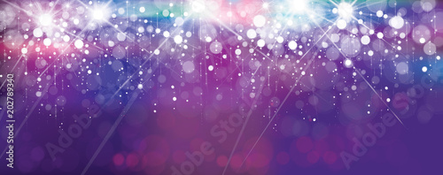 Vector violet lights background. Holiday background.
