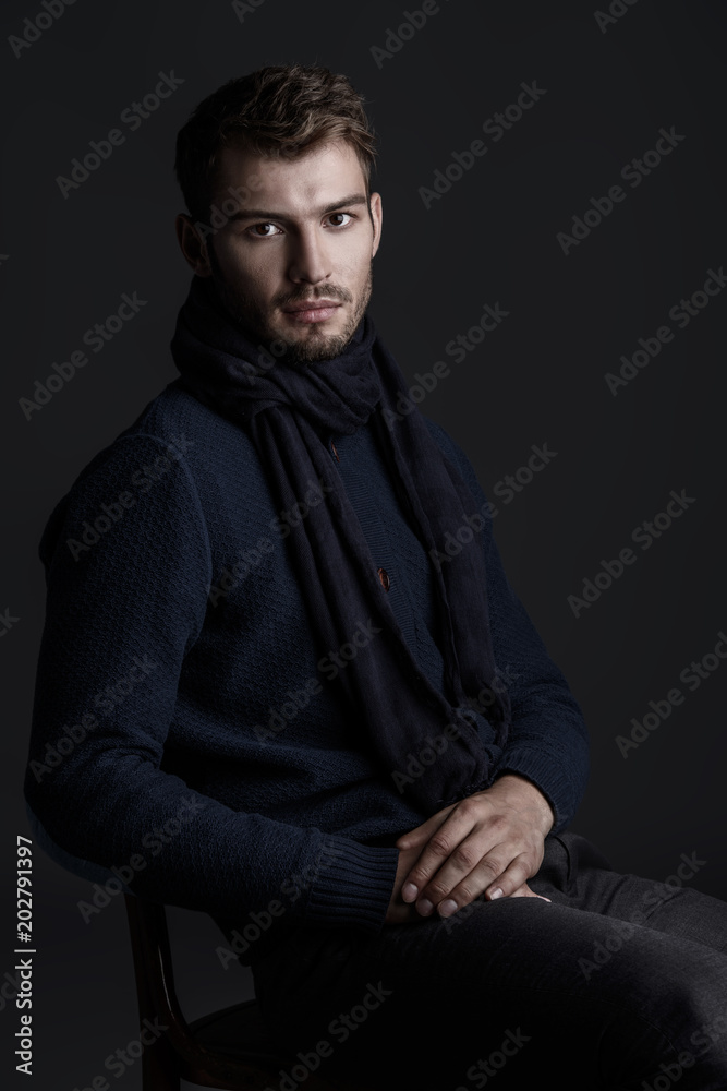 man posing at studio man posing at studio