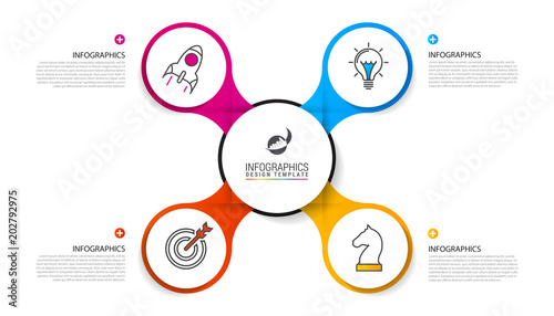 Infographic design template. Business concept with 4 steps