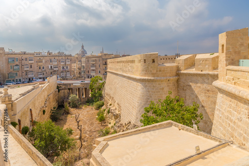 Valletta, Malta. Walls and ditch of Fort St. Elmo photo