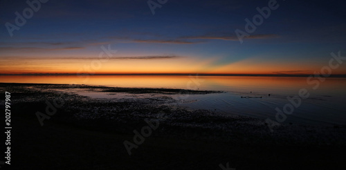 The stunning sunrise on the East Cape of Everglades National Park, Florida..