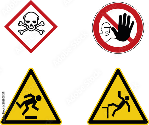 Gefahr Hinweis Schild Baustelle  - Risiko Warnschild 