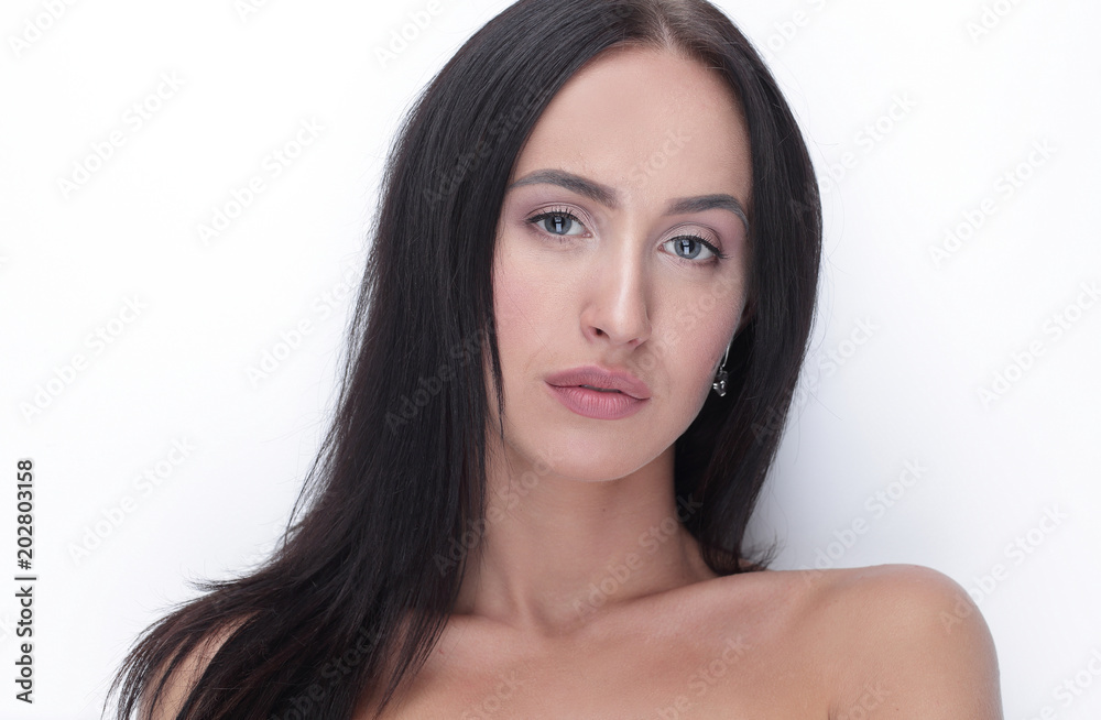 Young woman close up face beauty portrait Young woman close up face beauty portrait