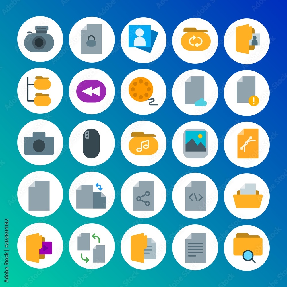 Modern Simple Set of folder, video, photos, files Vector flat Icons. Contains such Icons as photography, camera, system, code, data and more on gradient background. Fully Editable. Pixel Perfect Modern Simple Set of folder, video, photos, files Vector flat Icons. Contains such Icons as photography, camera, system, code, data and more on gradient background. Fully Editable. Pixel Perfect