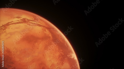 Fototapeta Naklejka Na Ścianę i Meble -  Red Planet on stars background.