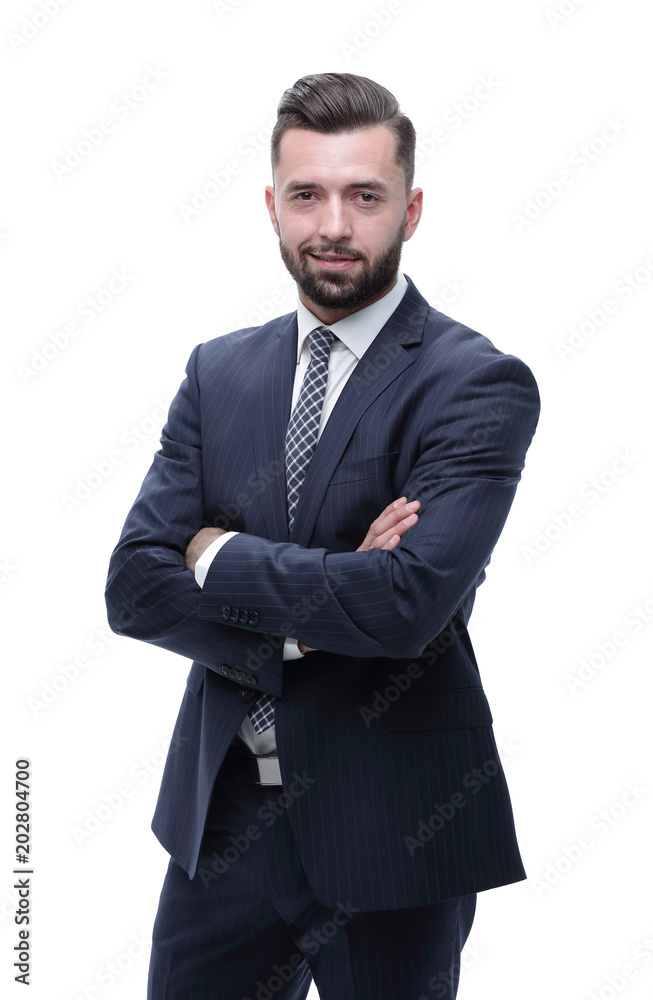Casual business man with arms crossed Casual business man with arms crossed