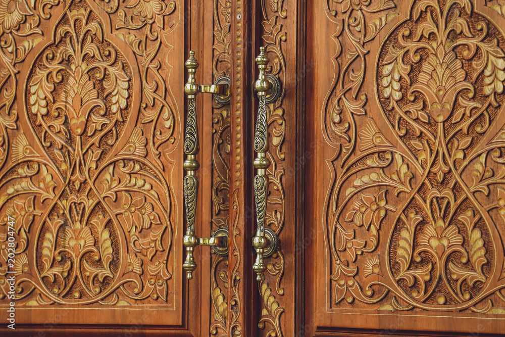 Antique doors with patterns