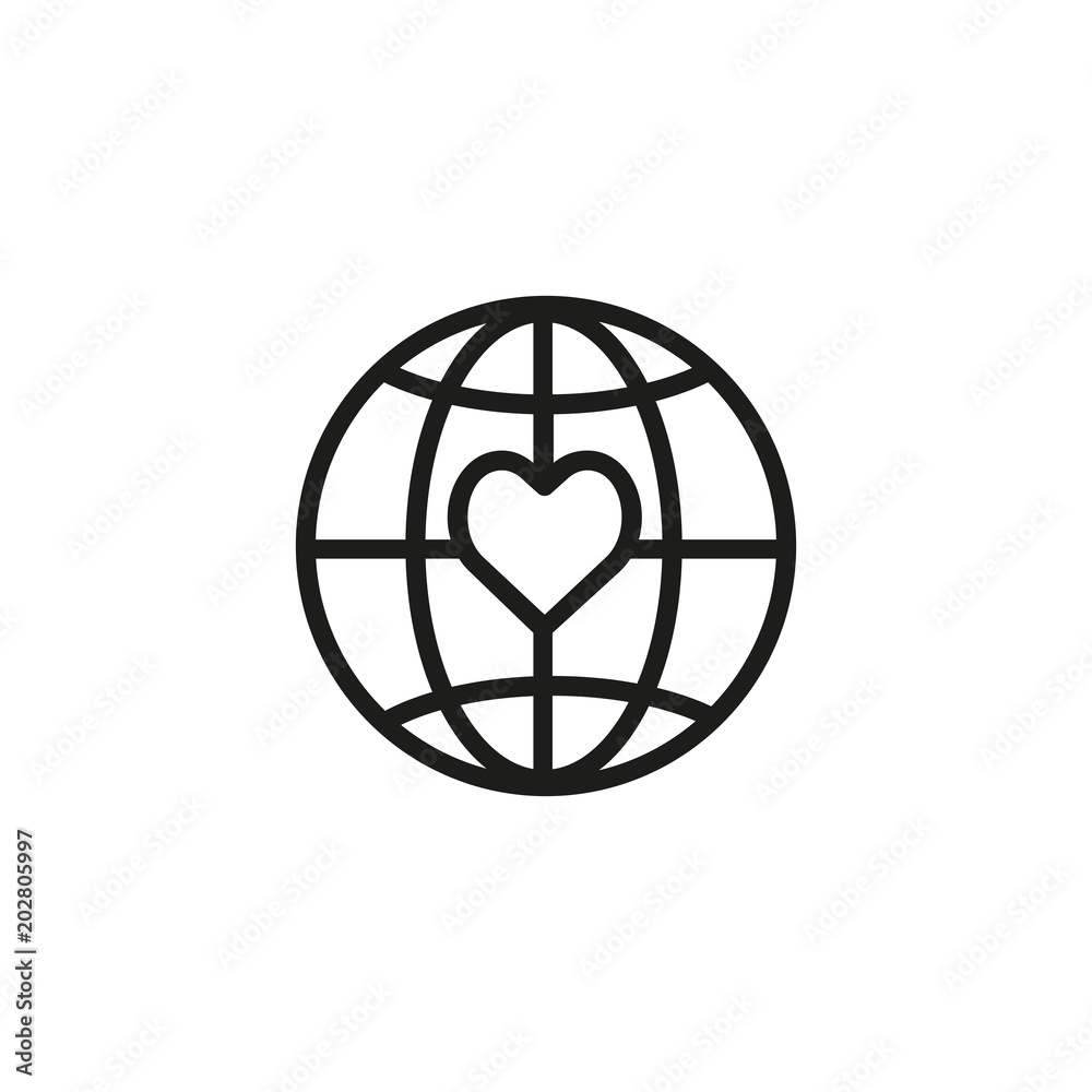 Fotografie World peace line icon