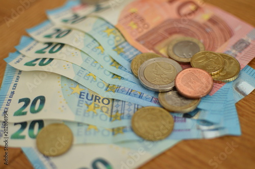 Close up of foreign currency, Euro