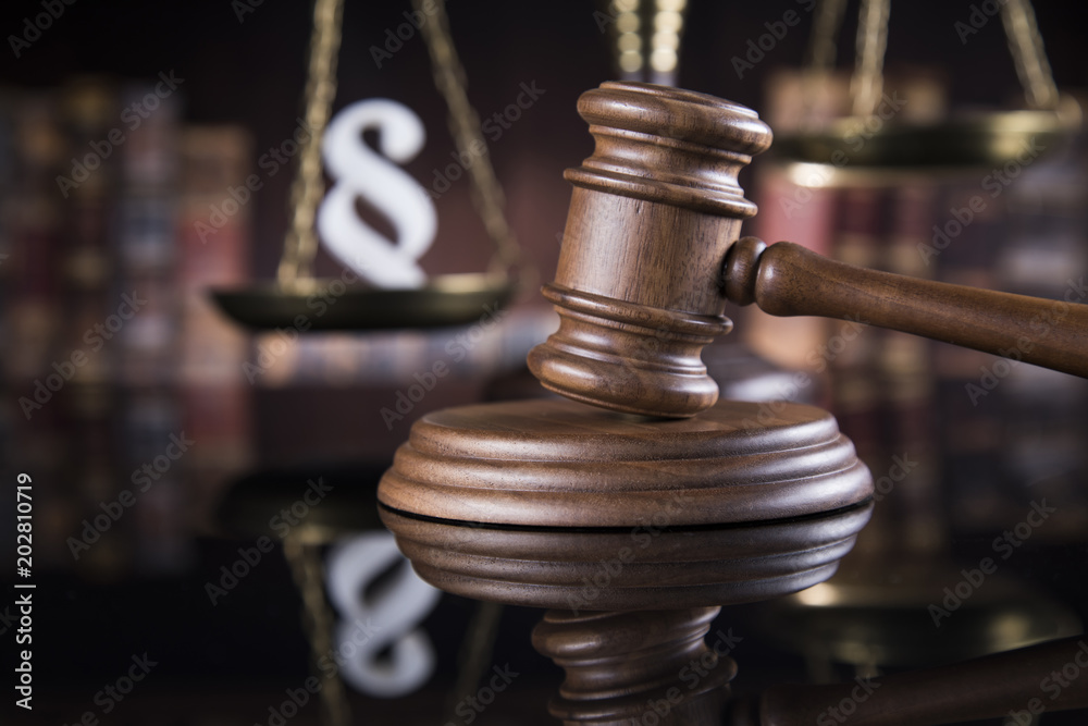 Law wooden gavel barrister, justice concept, legal system concept Law wooden gavel barrister, justice concept, legal system concept