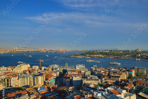 A view of Bosphoros  Galata and Topkap  
