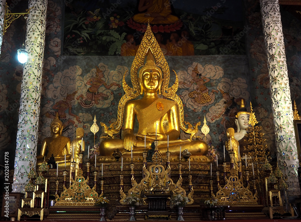 The Buddha statue look nice and look beautyful