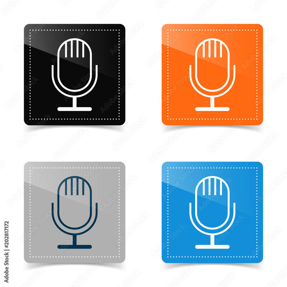 Fotografie Web design of microphone icon