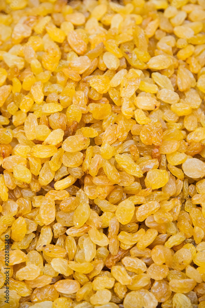 Raisins as background or texture