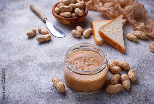 Homemade peanut butter and nuts