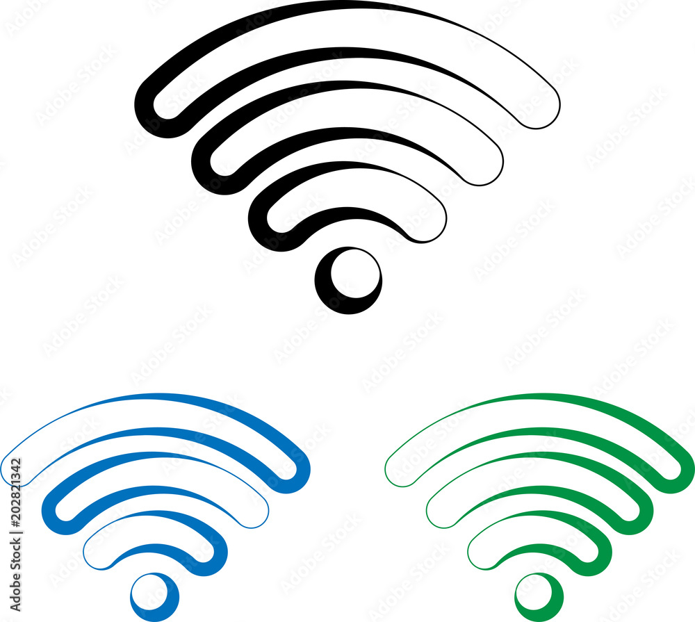 Wifi Icon Calligraphic Design Wifi Icon Calligraphic Design