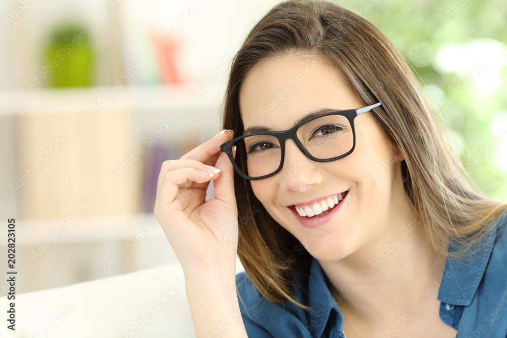 Beauty woman wearing eyeglasses posing Beauty woman wearing eyeglasses posing