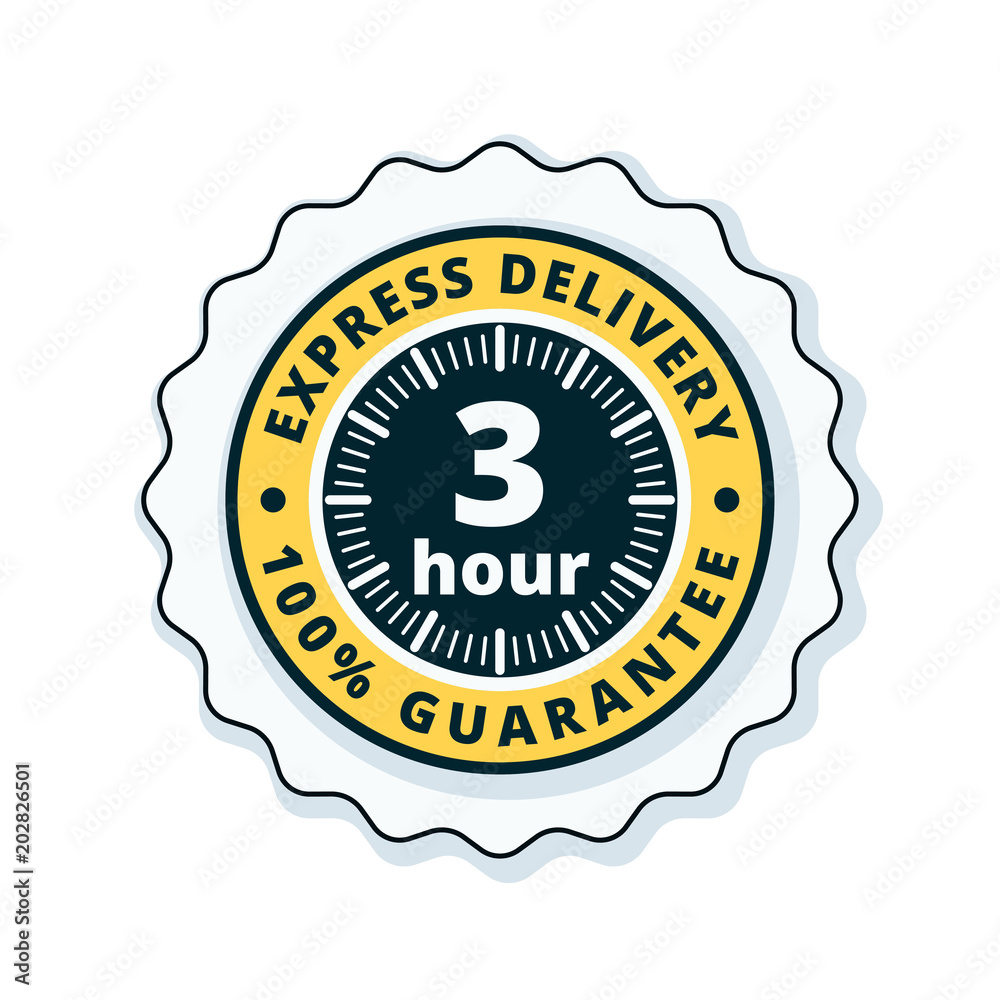 Fototapeta premium 3 Hour Express Delivery illustration