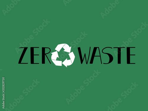 zero waste design. use less plastic concept illustration