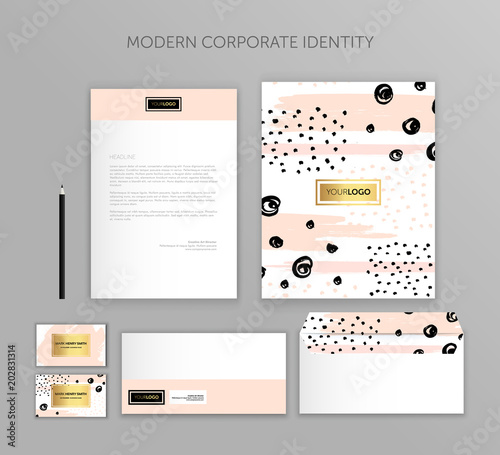 Corporate identity business set. Modern stationery template design. Documentation for business.