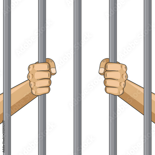 Prison illustration. Isolated. Vector.