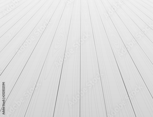 White wooden floor background in perspective