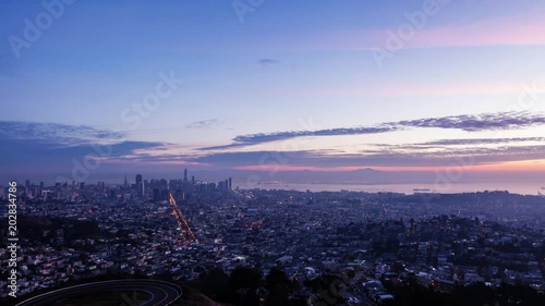 Downtown San Francisco Sunrise Timelapse