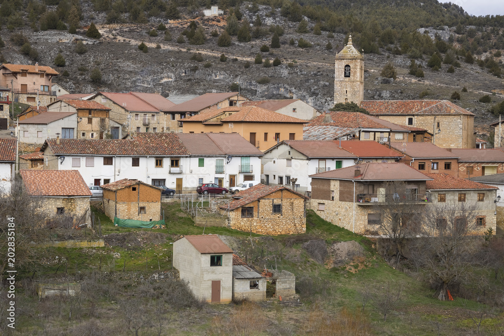 View of Ucero village in Soria province, Spain