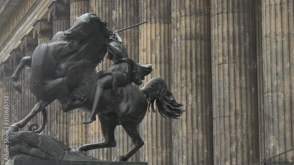 Close up of an equestrian statue Close up of an equestrian statue