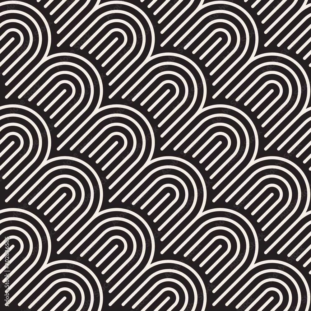 Vector seamless pattern. Modern stylish abstract texture. Repeating geometric tiles