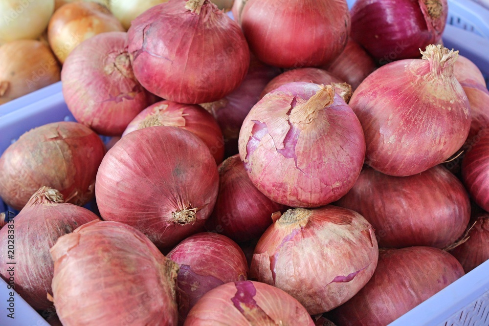 Shallot - asia red onion at street food Shallot - asia red onion at street food