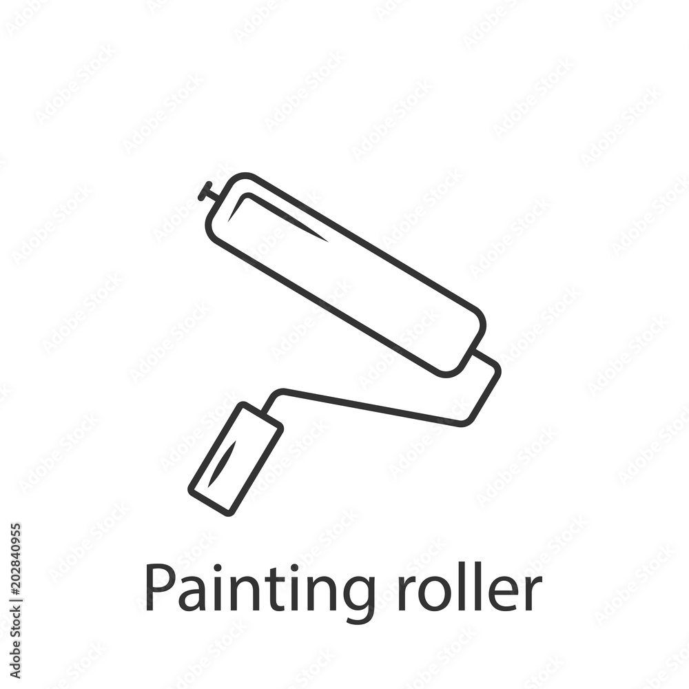 Paint roller icon icon. Simple element illustration. Paint roller icon symbol design from Construction collection set. Can be used in web and mobile Paint roller icon icon. Simple element illustration. Paint roller icon symbol design from Construction collection set. Can be used in web and mobile