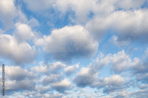 clouds on blue sky at sunny day