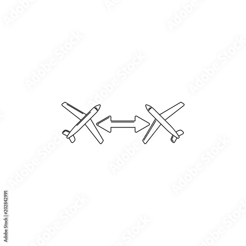 avio transfer illustration. Element of airport for mobile concept and web apps. Thin line illustration of avio transfer can be used for web and mobile. Premium icon