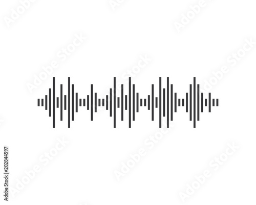 Sound wave vector icon
