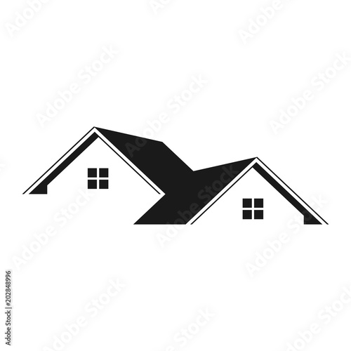 home logo. house and roof icon. building symbol. vector eps 08.
